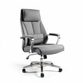Ergonomische bureaustoel met stoffen bekleding verstelbare armleuningen en metalen voet 60 x 70 x 120cm