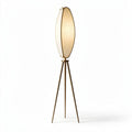 Vloerlamp met stoffen kap in beige en metalen onderstel 25 x 25 x 150cm