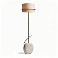 Vloerlamp met stoffen kap en betonnen voet 70 x 30 x 150cm