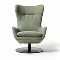 Retro fauteuil van oranje velvet met metalen basis 80 x 80 x 100cm