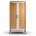 Houten kast met dubbele deuren in naturel eiken afwerking 80 x 40 x 180cm